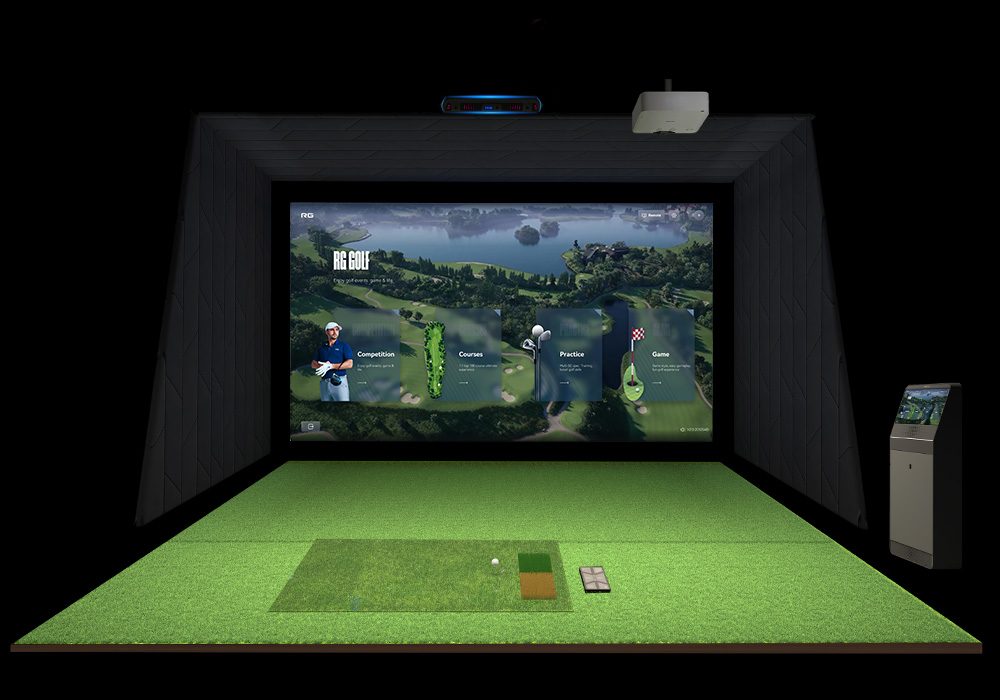 RG Golf simulator system components diagram
