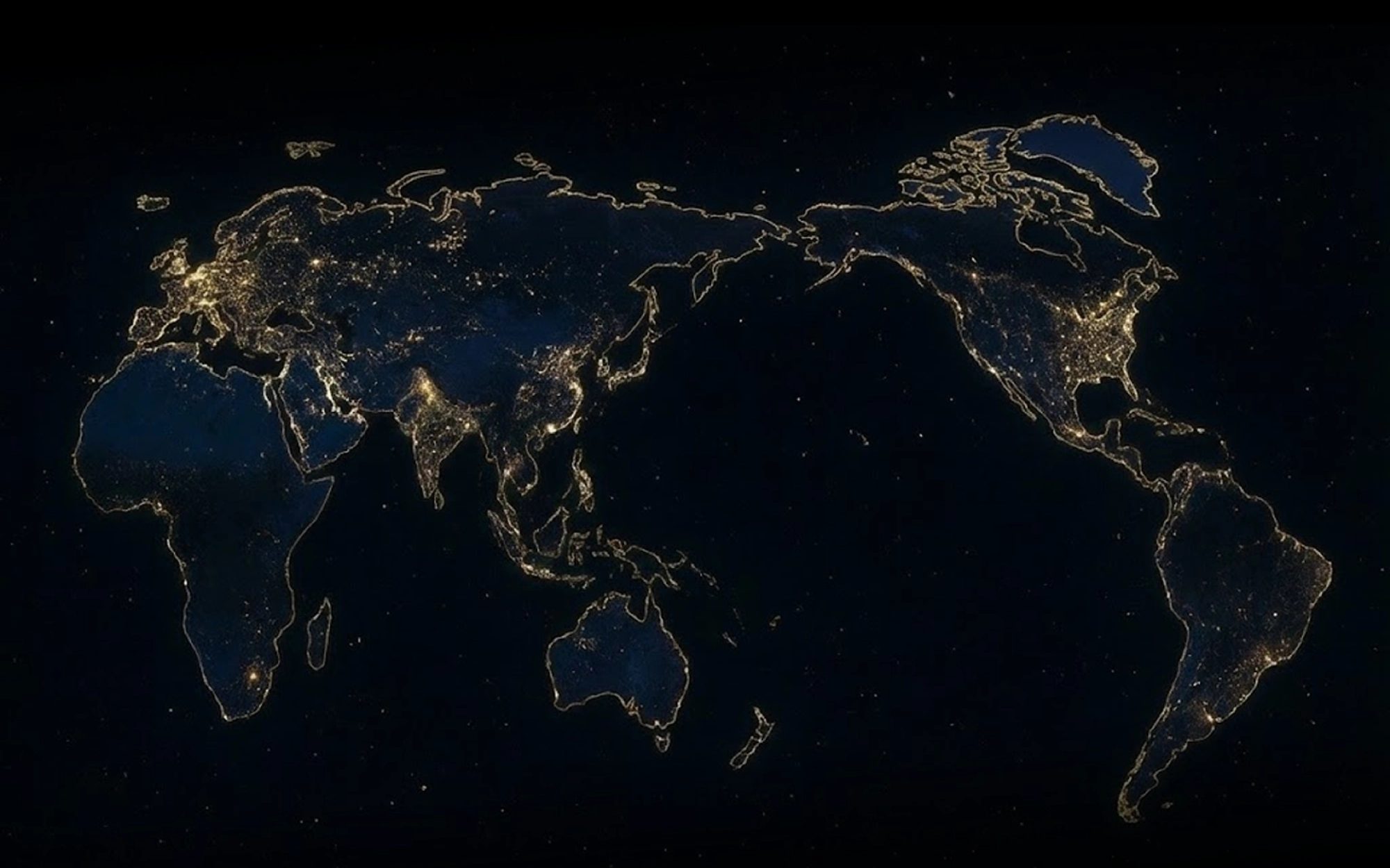 World map showing RG Golf simulator venue locations