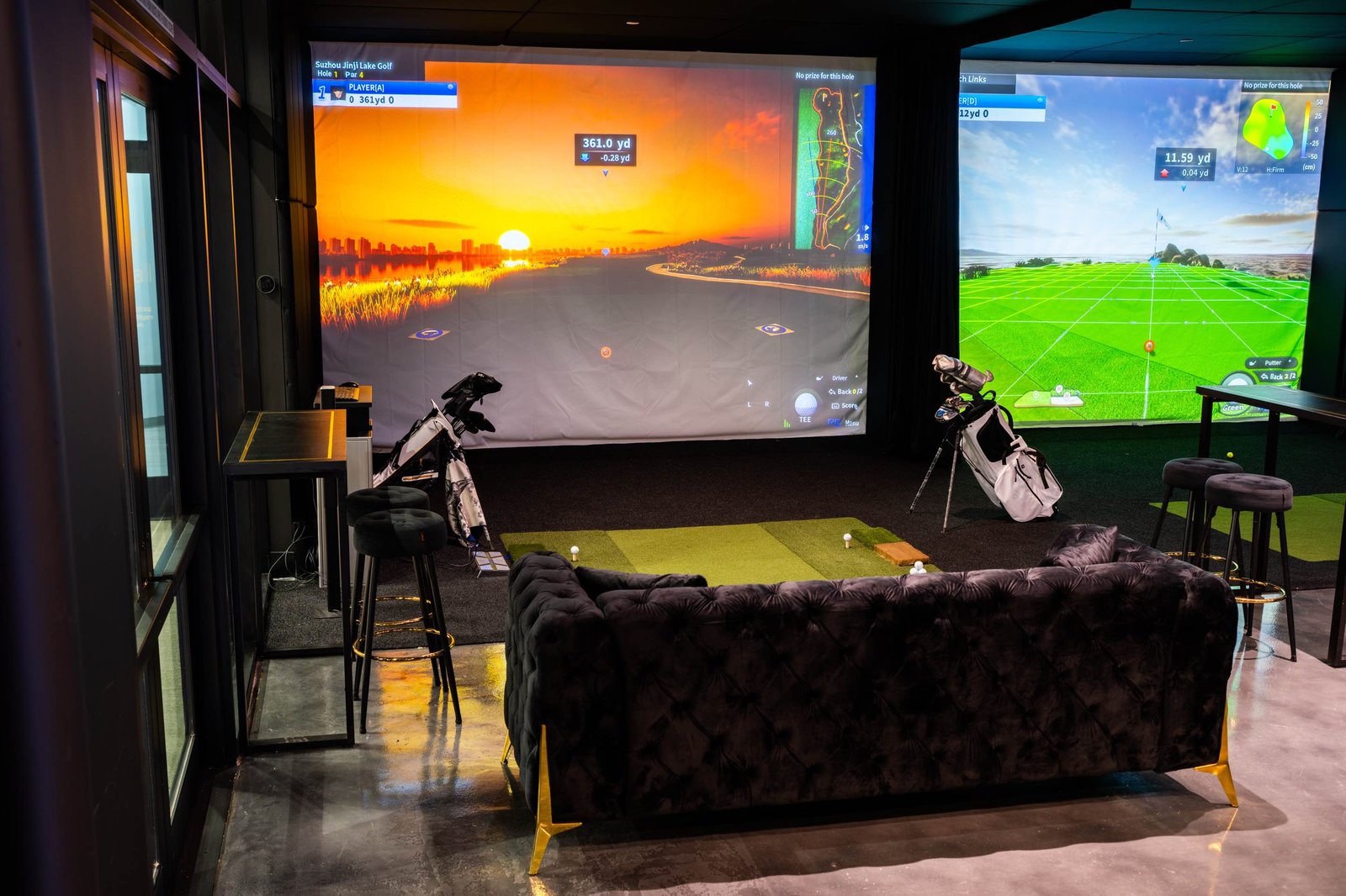 Generation Golf Los Angeles — premium indoor golf lounge with RG Eagleye III