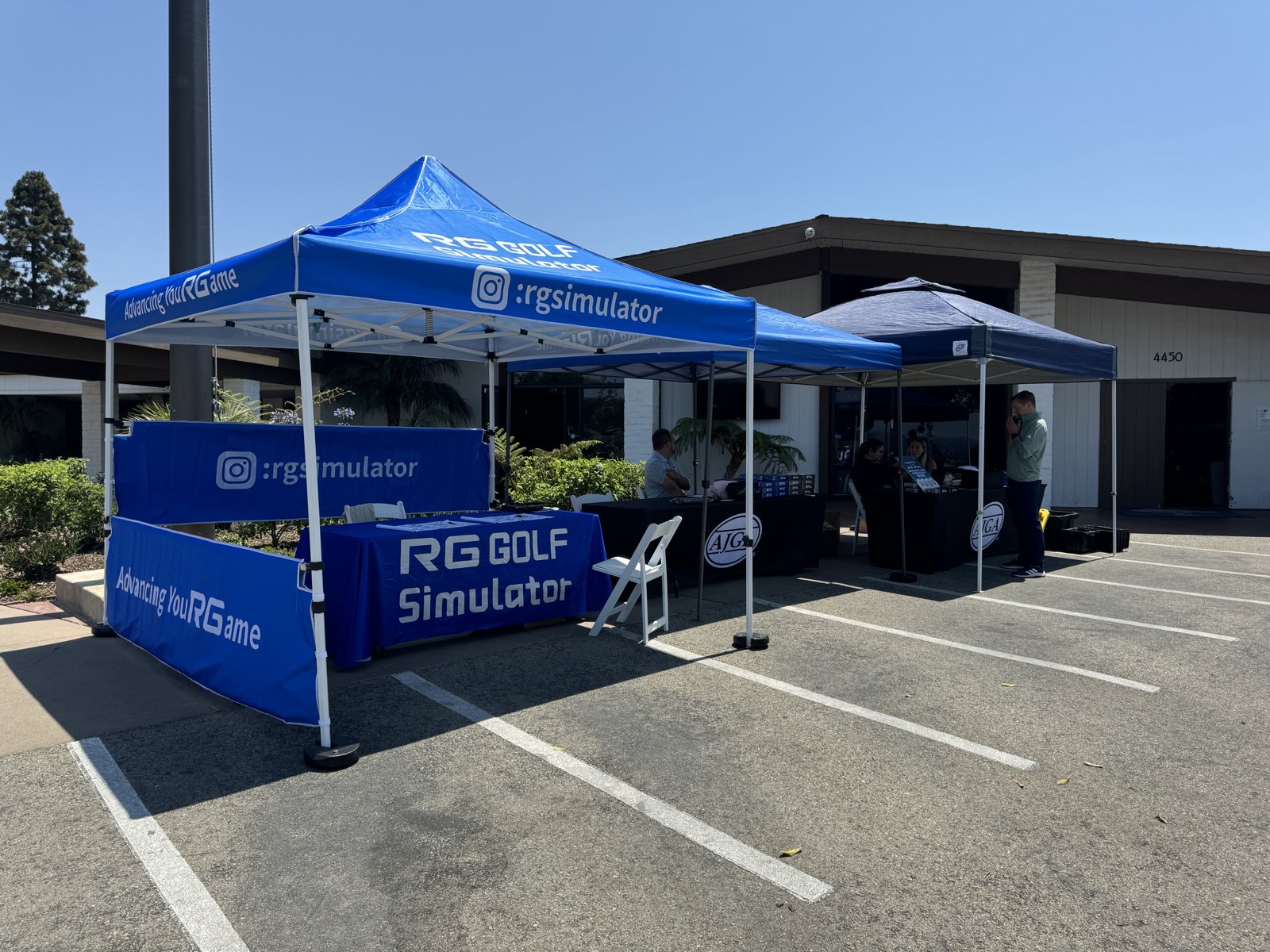 RG Golf Simulator and AJGA tents at the 2025 championship