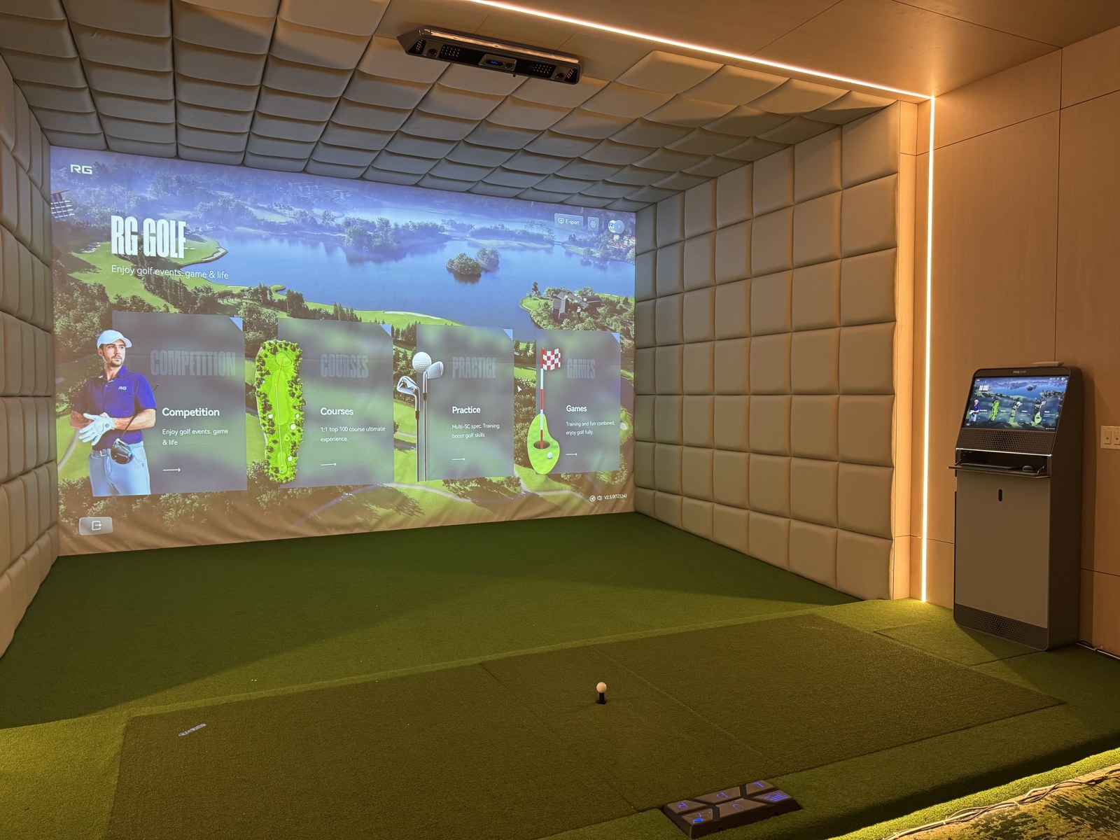 RG Golf Simulator bay at Alley Pond Golf Center in New York